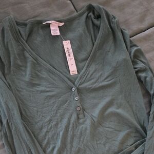Victoria's Secret Sage Long Sleeve Tee